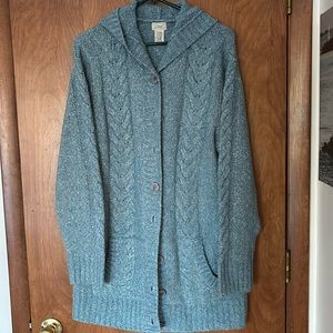 XL LL Bean Cardigan hooded sweater.